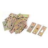 uxcell　ベッド　レール　ブラケット　家具　フック　コネクター　ブラス　トーン　15本いり