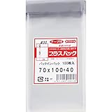 OPP袋 横70x縦100+40mm テープ付き 30# プラスパック 【 5,000 枚】
