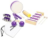 Kenley Wooden Musical Instruments for Kids - Percussion & Rhythm Band Play Music Toys for Baby Child