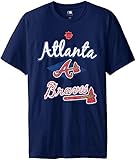 MLB Atlanta Bravesメンズ58t Tシャツ、ネイビー、スモール
