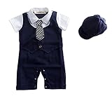 StylesILove Baby Boy Formal Wearロンパースと帽子2ピース