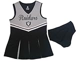 Oakland Raiders young kids XSサイズ4 / 5チアリーダードレスMatchingブルマコスチューム