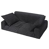 低反発2人掛けローソファー ルシオ ブラック