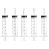 60ml キャップ付き 5個 大容量 プラスチック オイル 注入 液体測定と分配 シリンジ ペット給餌 給水、個別包装 (60ML 5個)