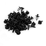 uxcell Toyotaトヨタ　プラスチックリベット 黒い　リテーナクリップ　ファスナー　自動車ドアフェンダー　ブラック　50個