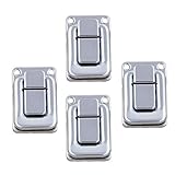 P Prettyia 4個　木製　ツール　ジュエリーボックス　ラッチ　キャッチ　ロック　耐錆性　耐久性　