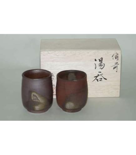 Amazon | 備前焼 夢幻工房 組湯呑 商品サイズ：6.5 × 8.5cm | 備前焼