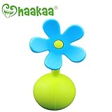 haakaa シリコーン乳房ポンプの花の形のストッパ (ブルー)