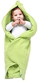 Wallaboo - Babynomade Couverture enveloppante Fleur- Universelle Multi-Usages Vert