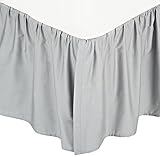 American Baby Company 100% Cotton Percale Ruffled Crib Skirt, Gray