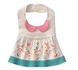 Bigface Up Baby Drool Lovely防水コットンドレスBibs with Snaps for Girls US サイズ: 3-24months カラー: ベージュ