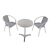 ガーデン3点セット ガーデンテーブル3点セット ガーデンテーブルセット 人工ラタン アルミチェア ダイニングチェア ロビーチェア ガーデンチェア スタッキングチェア ビーチチェア スタッキング アウト