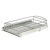 Knape & Vogt MUB-11-R-FN Frosted Nickel Multi-Use Basket Cabinet Organizer, 5.32 by 11.75 by 20-Inch