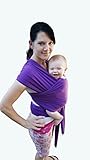 Sassy Stork Baby Wrap Carrier Cotton Blend (Purple) by Sassy Stork