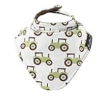 Mum2Mum BANDANA Reversible Bib - Fashion Tractors - Super Absorbent - Protects Against Eczema - 3 Un
