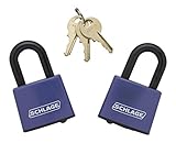 Schlage 850410 Covered Laminated Steel Padlock, 40mm, 2-Count Keyed Alike [並行輸入品]