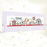 XIAOMEI ベビーベッドベットサイドガードレールベッドフェンスフェンスバッフルユニバーサル70CM高 ベッドの手すり (色 : 白, サイズ さいず : 1.5m)