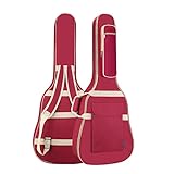 エレキ ギター 用 ギターケース ギグバッグ 41インチ オックスフォード布 クッション付き 防水 雨 GUITAR COVER 防塵 軽量 厚手 ソフトケース (レッド) [並行輸入品]