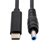 CY ケーブル タイプ C USB-C 入力ソース 65W to DC 4.5x3.0mm 電源充電ケーブル 19.5V ラップトップ 18-20V と互換性あり