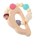 Kesoto 木製リング 赤ちゃんの歯 ホワイト 雲の形