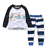 ベビー男の子パジャマパジャマ寝間着有機Cartoon Dinosaur Print 3色 カラー: ブルー