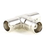 uxcell　BNCコネクタ　メス－メス　T形　3ウェイ　シルバートーン　メタル