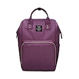 hibote マザーズバッグ リュック 軽量 2way ベビー用品収納 おしゃれなママバッグ 大容量 多機能 ママのバック 通勤 通学にも適用 パープル