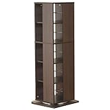 家具の赤や 回転式コミック本棚5段 ダークブラウン