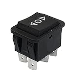 uxcell ロッカースイッチ オン/オフ/オン（DPDT） 瞬間　AC 250V/10A 125V/15A DPDT