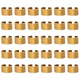 Cyiiifa 紐止め金具 2.5*4mm 30個 カシメ金具 紐留め金具 アクセサリー 手芸(ゴールド)