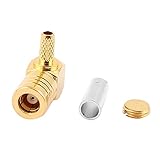 uxcell 　SMB圧着コネクタ　メスコネクタ　直角　プラグコネクタ　RG316　RG174　RFケーブル
