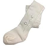 (pkpohs) タイツ 子供用 お花 花柄 お出かけ レギンス パンツ ベビー キッズ 女の子 (125, 白)