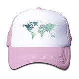 子供 メッシュキャップ 通気性 大人気 ダンスの帽子 レジャー・キャップ 世界地図 折り畳み 帽子 カジュアル ストーリート系ピンク プリント付き 無地