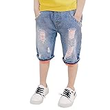 Burning Go 子供服 男の子 ショートパンツ デニムパンツ ハーフパンツ ジーンズ ダメージ ボーイズ ハーフパンツ 5分丈 ボトムス 短パン 夏 旅行 お出かけ