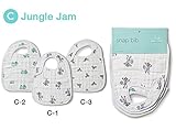 aden + anais (エイデンアンドアネイ) スタイ よだれかけ 3枚セット スナップ ビブ 出産祝い 【並行輸入品】 C Jungle jam