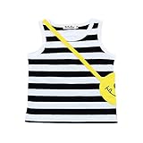 Cutelove 子供服 タンクトップ Tシャツ 笑顔のポケット ストライプ 男女兼用 夏 キッズ 赤ちゃん ノースリーブ 可愛い 綿 カジュアル おしゃれ ベスト