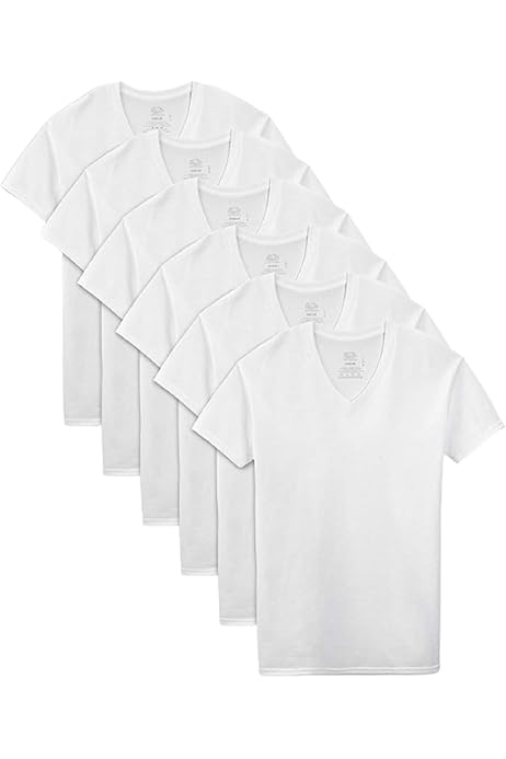 Amazon | [フルーツ オブ ザ ルーム] Vネック Tシャツ 6枚セット V 
