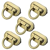 All Bright バッグ用留め具 金具 ハンドメイド レザークラフト 差し込み錠 楕円形 かばん シルバー 5個セット (シルバー)