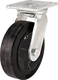 Shepherd Hardware 3131 1400-Series 8-Inch Mold-On Rubber Swivel Plate Caster, 500-lb Load Capacity b