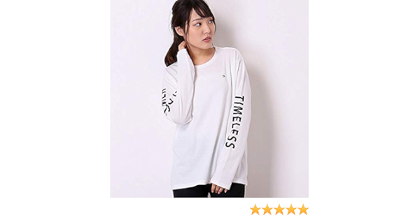 Amazon アーノルドパーマー タイムレス レディース Arnold Palmer Timeless 別注 袖柄バリエーションロンt 90ホワイト S Tシャツ カットソー 通販