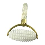 Healifty ナチュラルジェイドローラーマッサージャージェイドフェイスローラーフェイシャルとネックスリミングマッサージフェイスジェイドマッサージストーンフェイシャルリラクゼーションスリミングツール