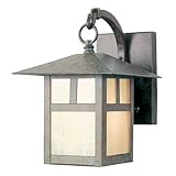 Livex Lighting 2131-16 Outdoor Wall Lantern with Iridescent Tiffany Glass Shades, Verde Patina [並行輸入