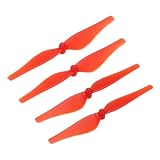 uxcell RCプロペラブレード2枚羽根 7.6cm直径 プラスチック製 レッド ローノイズ RC飛行機 DIY航空機 ドローン用