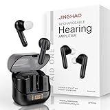 【JINGHAO集音器】 Bluetooth ワイヤレス集音器 ブルートゥース スマホ接続 充電式 充電ケース 電量ディスプレイ ランキング 両耳 AID ONE 日本語取扱説明書 補聴器ではありません
