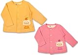 (サニーシープ)Sunny Sheep ひつじちゃんプリント ポケット付 布ボタン付 カーディガン 80cm ピンク