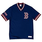 ボストンレッドソックスMLBメンズOvertime WinヴィンテージVネックTシャツ L