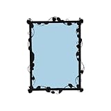 ミラー 鏡 壁掛け アイアン フレーム [幅56.5×高77.5cm] INK-1401098H