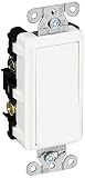 Hubbell Wiring Systems RSD415W tradeSELECT Four Way Decorator Quiet Rocker Switch, 15A, 120-277V AC,