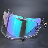 Wayocfei VAS-V MV シールド ラパイドネオ シールド プロシェード 適合：RX-7X アストラル-X アストロGX ラパイドネオ ベクター-X ASTRAL-X ASTRO-GX RAPAIDE-NEO VECTOR-X XD ヘルメット・バイザー 紫外線 吸収 バイクヘルメットアフターマーケット交換 (透明REVOグリーン-1)