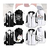 [HESHI] ダンダダン 周辺 上着 長袖 ー オーバーコート コスプレ 衣装 日常 フード付きのパーカ トップコート ジャケット シャツ ジップパーカー 防寒保暖 人気グッズ オーバーコート スウェット ゆったり 通学 通勤 春秋 贈り物 (F,M)